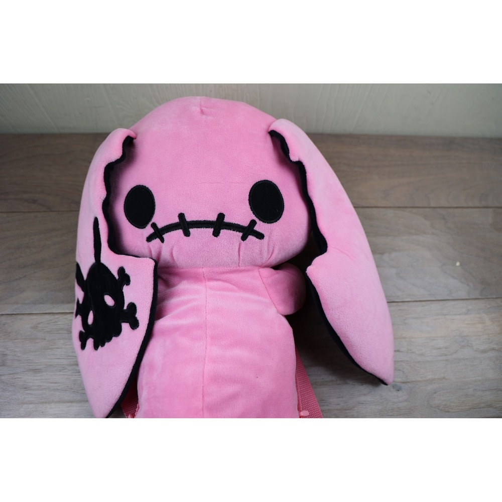Spookyville Critters Pink Bunny Rabbit Plush Backpack Bag Gothic Emo Stuffed